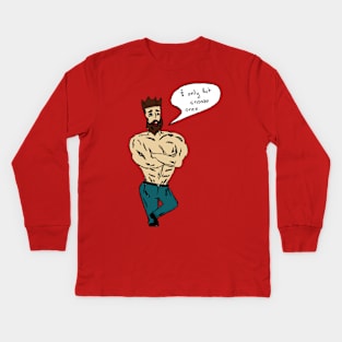 Overly Manly Man - Snooze Kids Long Sleeve T-Shirt